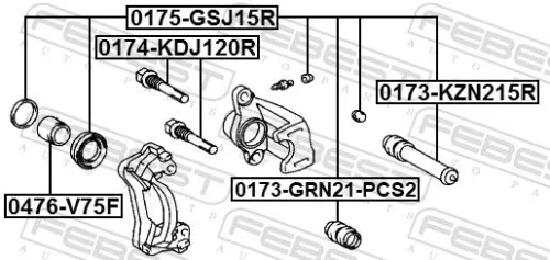 FEBEST Guide Bolt, brake caliper (0174-KDJ120R)