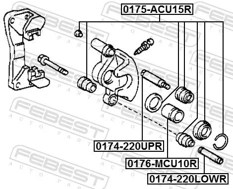 FEBEST Repair Kit, brake caliper (0175-ACU15R)