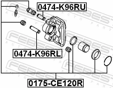 FEBEST Repair Kit, brake caliper (0175-CE120R)