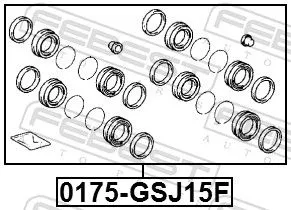 FEBEST Repair Kit, brake caliper (0175-GSJ15F)