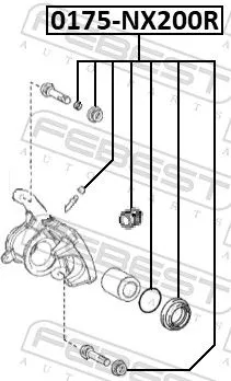 FEBEST Repair Kit, brake caliper (0175-NX200R)