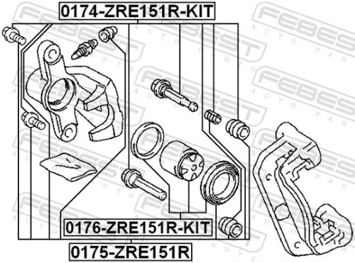 FEBEST Repair Kit, brake caliper (0175-ZRE151R)