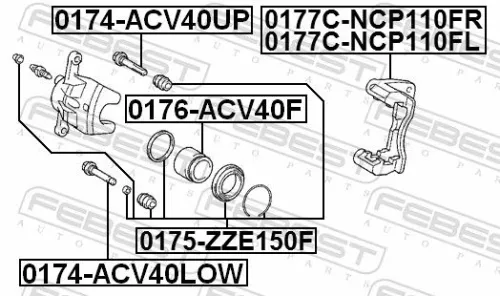 FEBEST Piston, brake caliper (0176-ACV40F)