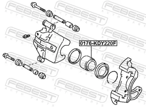 FEBEST Piston, brake caliper (0176-KDY220F)