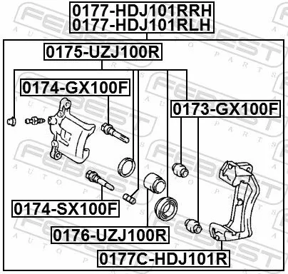 FEBEST Brake Caliper (0177-HDJ101RLH)
