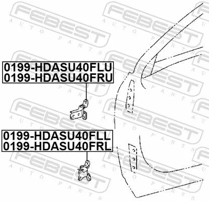 FEBEST Door Hinge (0199-HDASU40FLU)