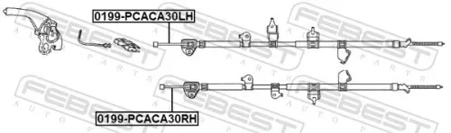 FEBEST Cable Pull, parking brake (0199-PCACA30RH)