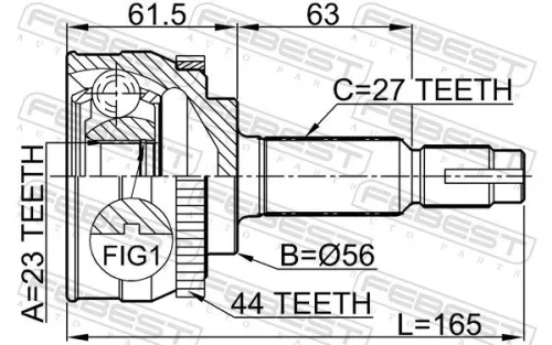 FEBEST Joint Kit, drive shaft (0210-034A44)
