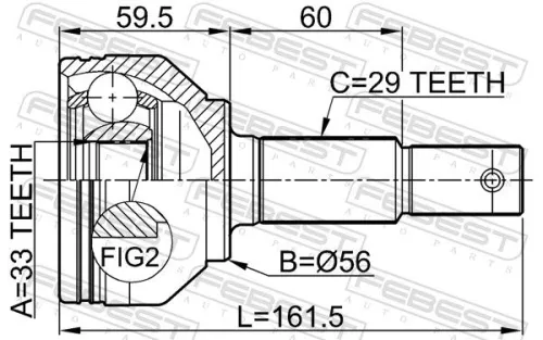 FEBEST Joint Kit, drive shaft (0210-J1016)
