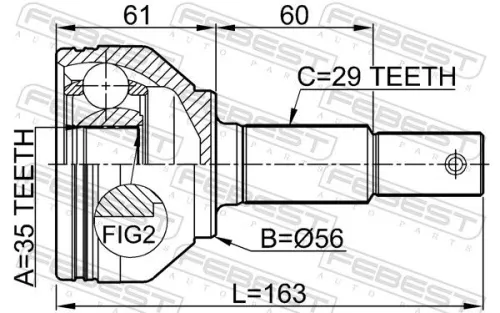 FEBEST Joint Kit, drive shaft (0210-J1020)