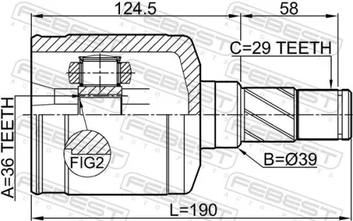 FEBEST Joint Kit, drive shaft (0211-Z50LH)