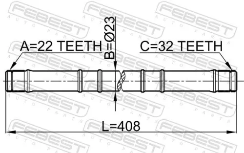 FEBEST Drive Shaft (0212-GA16LH)