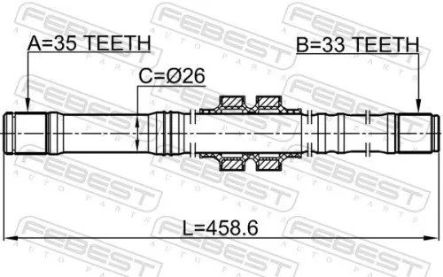 FEBEST Drive Shaft (0212-J10LH)