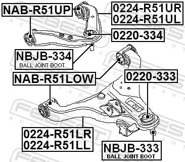 FEBEST Ball Joint (0220-333)