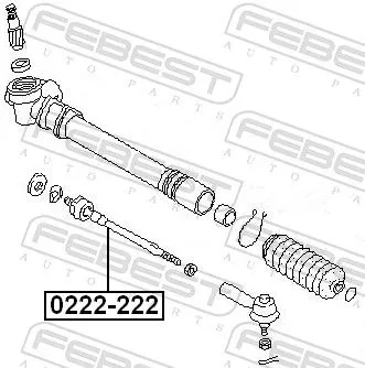 FEBEST Inner Tie Rod (0222-222)