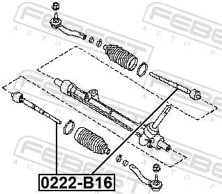 FEBEST Inner Tie Rod (0222-B16)