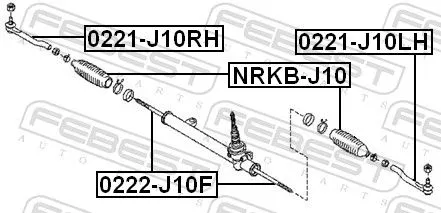 FEBEST Inner Tie Rod (0222-J10F)
