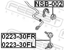FEBEST Link/Coupling Rod, stabiliser bar (0223-30FR)