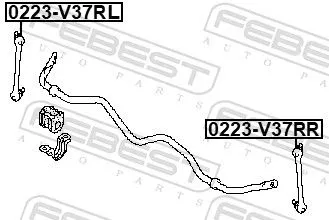 FEBEST Link/Coupling Rod, stabiliser bar (0223-V37RR)