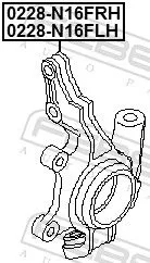 FEBEST Steering Knuckle, wheel suspension (0228-N16FLH)