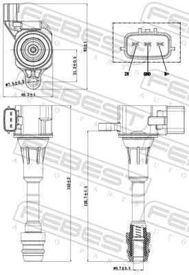 FEBEST Ignition Coil (02640-001)