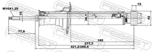 FEBEST Shock Absorber (02658720R)