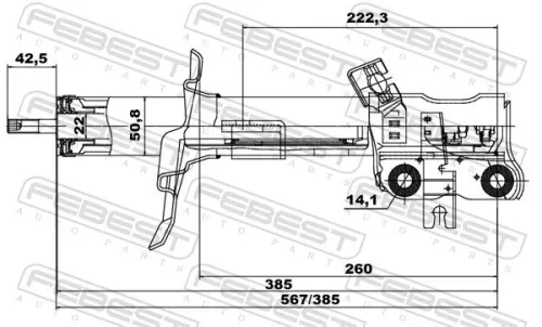 FEBEST Shock Absorber (02660802FL)