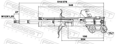 FEBEST Shock Absorber (02666609FR)