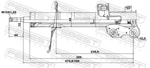 FEBEST Shock Absorber (02666691FR)