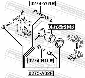 FEBEST Repair Kit, brake caliper (0275-A32F)