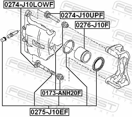 FEBEST Repair Kit, brake caliper (0275-J10EF)