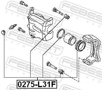 FEBEST Repair Kit, brake caliper (0275-L31F)