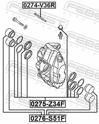 FEBEST Repair Kit, brake caliper (0275-Z34F)