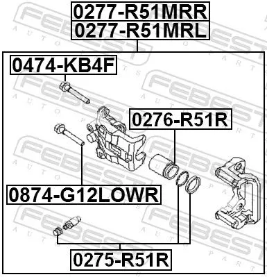 FEBEST Brake Caliper (0277-R51MRR)