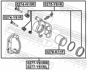 FEBEST Brake Caliper (0277-Y61RL)