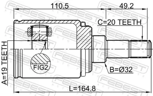 FEBEST Joint Kit, drive shaft (0311-RWR)