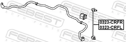 FEBEST Link/Coupling Rod, stabiliser bar (0323-CRFR)