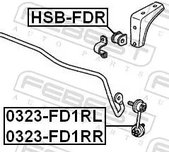 FEBEST Link/Coupling Rod, stabiliser bar (0323-FD1RL)