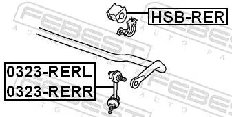 FEBEST Link/Coupling Rod, stabiliser bar (0323-RERR)