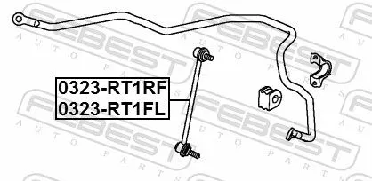 FEBEST Link/Coupling Rod, stabiliser bar (0323-RT1FL)