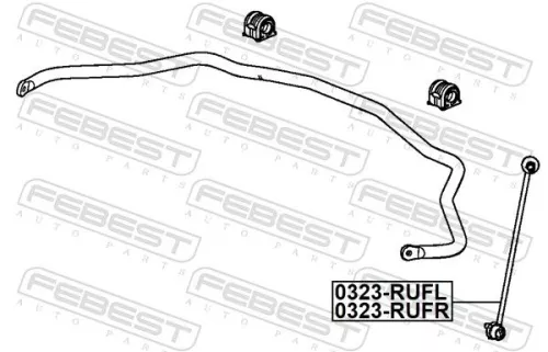 FEBEST Link/Coupling Rod, stabiliser bar (0323-RUFR)