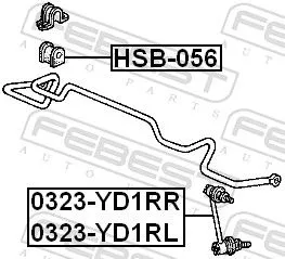 FEBEST Link/Coupling Rod, stabiliser bar (0323-YD1RR)