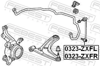 FEBEST Link/Coupling Rod, stabiliser bar (0323-ZXFR)