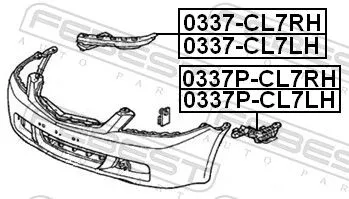 FEBEST Mounting Bracket, bumper (0337-CL7RH)