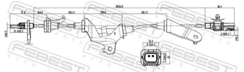 FEBEST Sensor, wheel speed (03606-004)