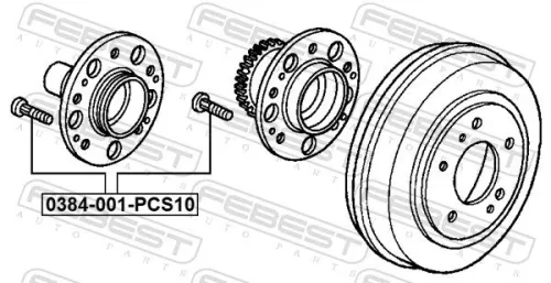 FEBEST Wheel Stud (0384-001-PCS10)
