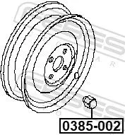 FEBEST Wheel Nut (0385-002)
