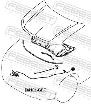 FEBEST Bonnet Cable (04101-GFF)
