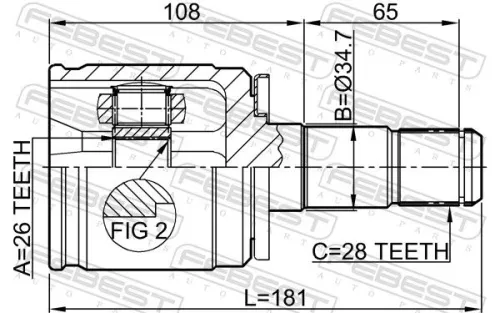 FEBEST Joint Kit, drive shaft (0411-K94LH)
