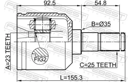 FEBEST Joint Kit, drive shaft (0411-N11W)